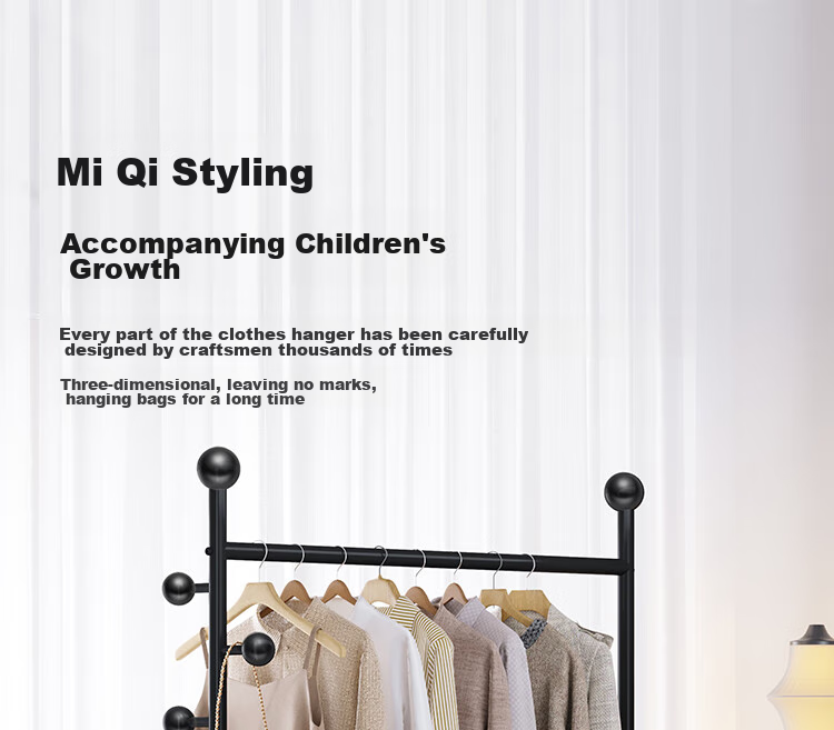 Yicainianhua Coat Rack, Floor-Standing Clothes And Hat Stand, Multifunctional Hanger, Bedroom Storage Rack, Clothes Drying Rack (Miqi) 2383 10