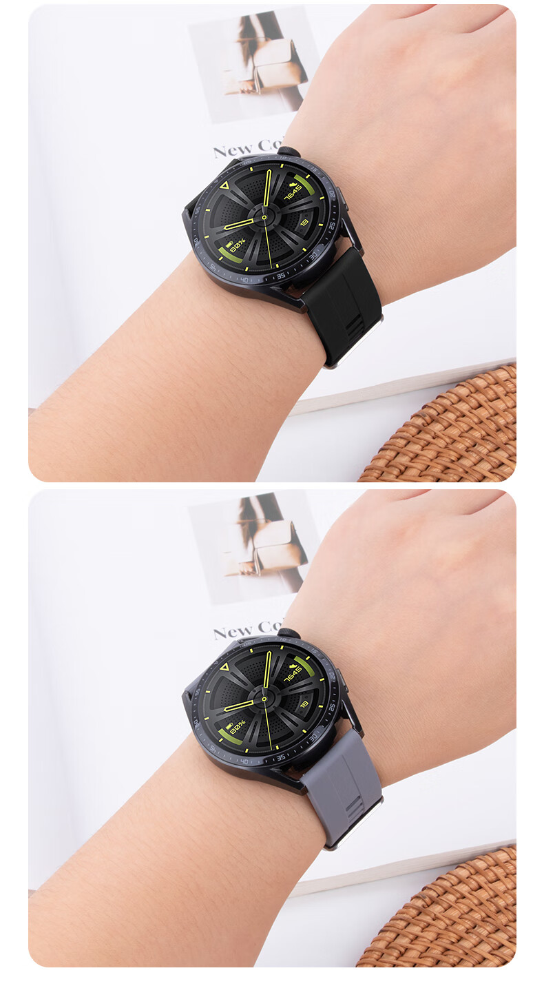 Weiqiantu [Sports Silicone] Suitable for Huawei GT7/GT6/GT5/Pro Watch Band, Compatible with Watch6/5/watch4pro/3pro Watch Band, Buds2/GT4 Master 2 for Me 8
