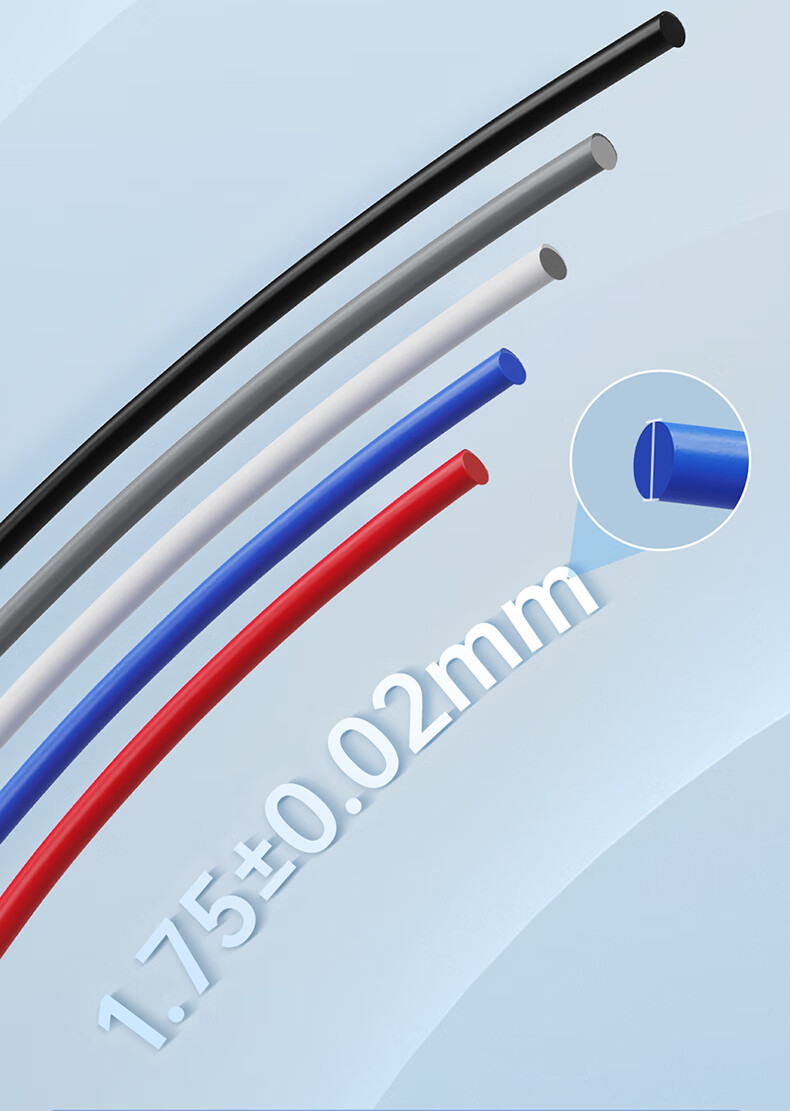 Zongweilifang 3D Printer Filament, PLA 1.75 High-Purity Material, 3D Printing Thread, Detachable Spool, RFID Intelligent Parameter Recognition, 1kg White 11