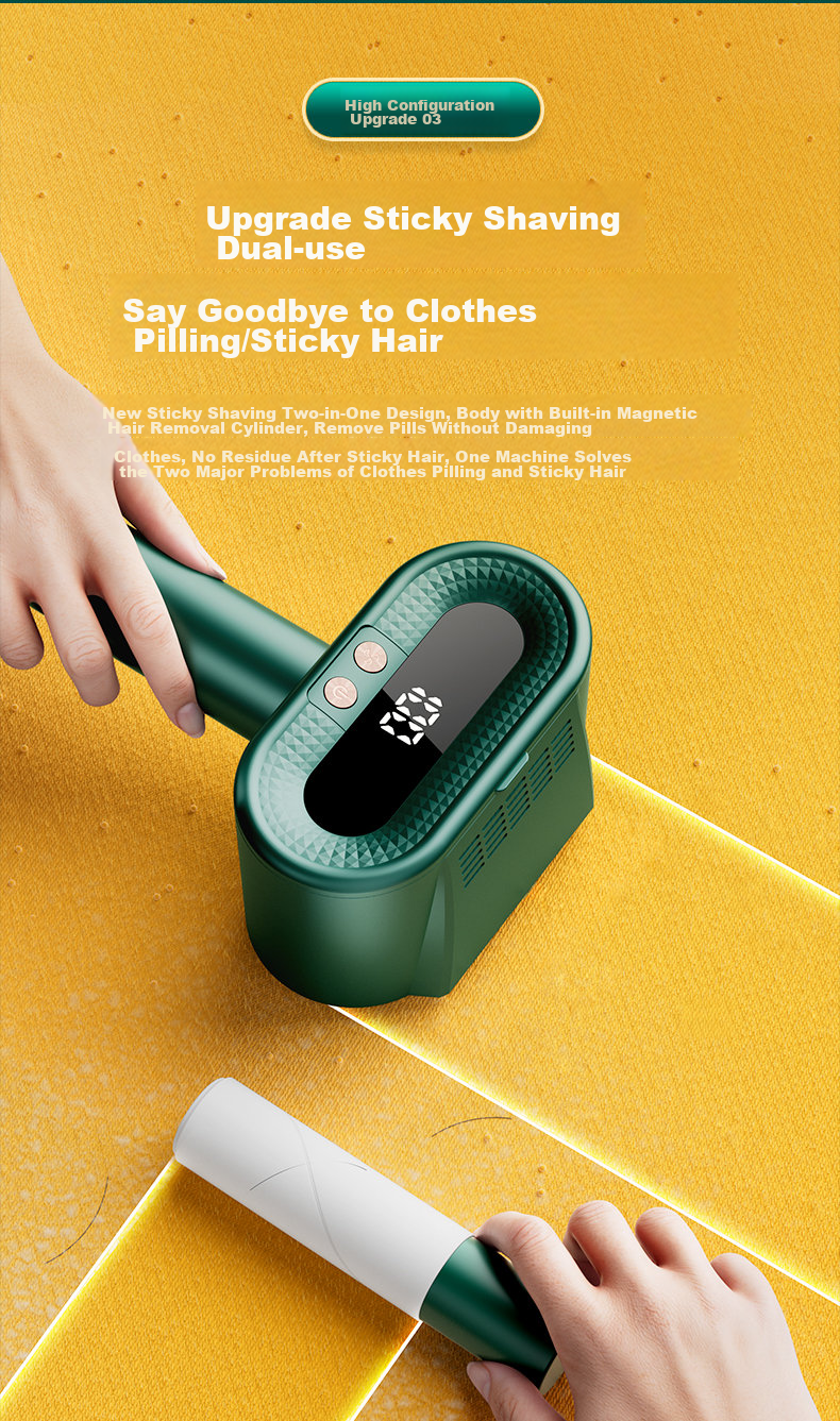 Zhigan Lint Roller, Hair Remover, Clothes Lint Remover, Sweater Defuzzer, Home Use Lint Remover, Ball-Shaped Shaver, Two-In Lint And Hair Removal Tool, Gentle on Clothes 6