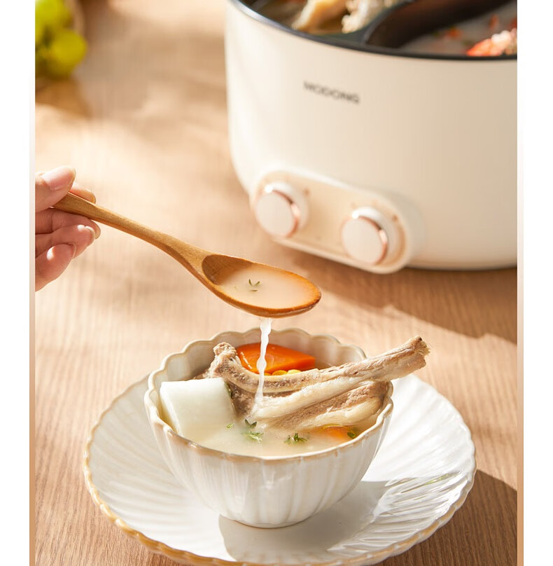 Modong [Douyin Popular Trend] Dual-Sided Electric Hot Pot Heating Pot for Home Multi-Purpose Cooking, 6L Non-Stick Pot with Independent Temperature Control for Each Side MD-HGE06 17