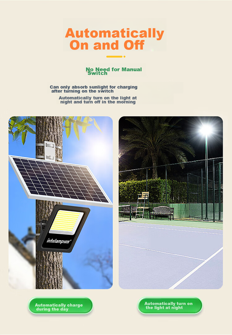 Intelamp Solar Garden Lighting, Motion Sensor Light, Outdoor Yard Entrance Road Light, Automatic Illumination at Night, Light Control, Remote Control 10