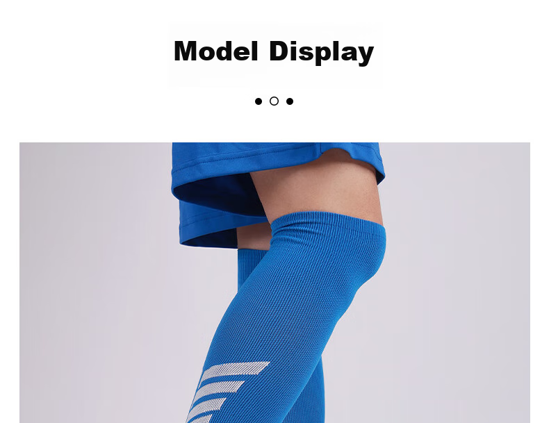 Li-Ning Soccer Socks for Adults, Children And Students, Non-Slip Long Over-Knee Socks with Terry Bottom, Sports Training Socks for Men And Women, Blue, M Size 21