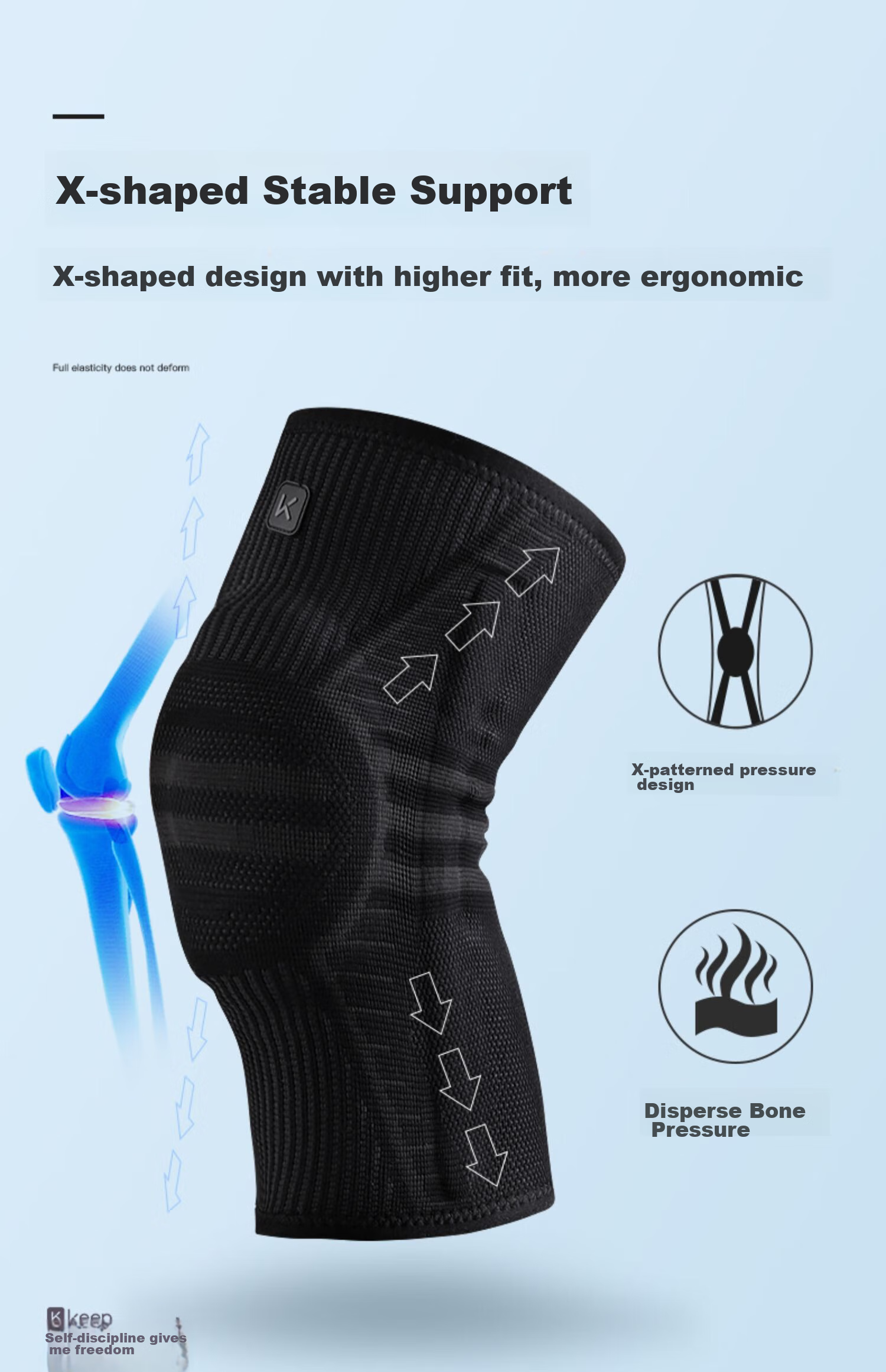 Keep Knee Brace for Men's Sports, Professional Half-Moon Cartilage Protection for Basketball, Badminton, Hiking And Joint Support 12