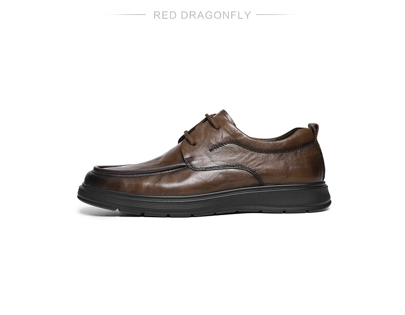 RED DRAGONFLY Casual Leather Shoes, Autumn Slip-On Two-Way Business Men's Shoes, Soft-Soled Shoes WTA15084, Black, Size 41 4