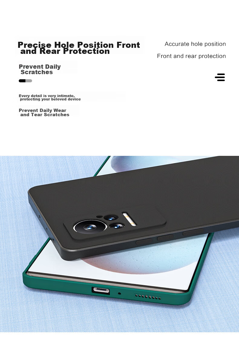 HotFire Compatible Xiaomi Civi Phone Case, Xiaomi Civi 1s Protective Cover with Full Lens Protection, Upgraded Frosted Anti-Drop Design for Men And Women, Ultra-Thin Silicone Soft Case - Midnight Black 3