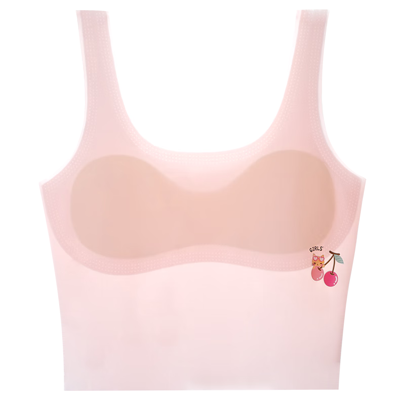 HZASZ Girls' Stage One Mid-Length Seamless Vest Developmental Period Youth Bra Elementary School Student Tube Top Nude Feel