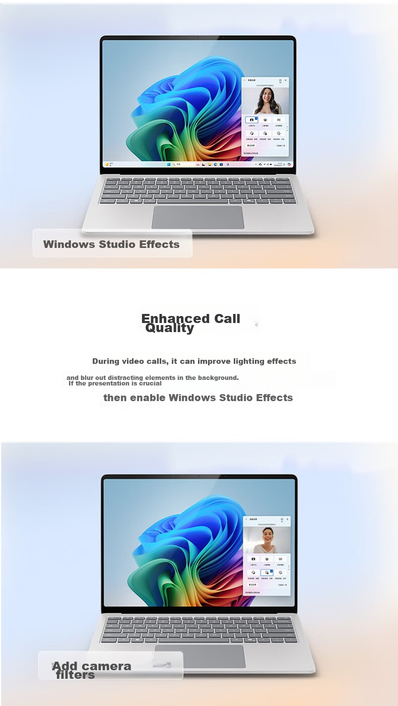 Microsoft Surface Laptop 7th Generation, 13.8-Inch Thin And Light Notebook, Subsidies Snapdragon X Elite, 16GB RAM, 512GB Storage, Elegant Black, Touchscree 4