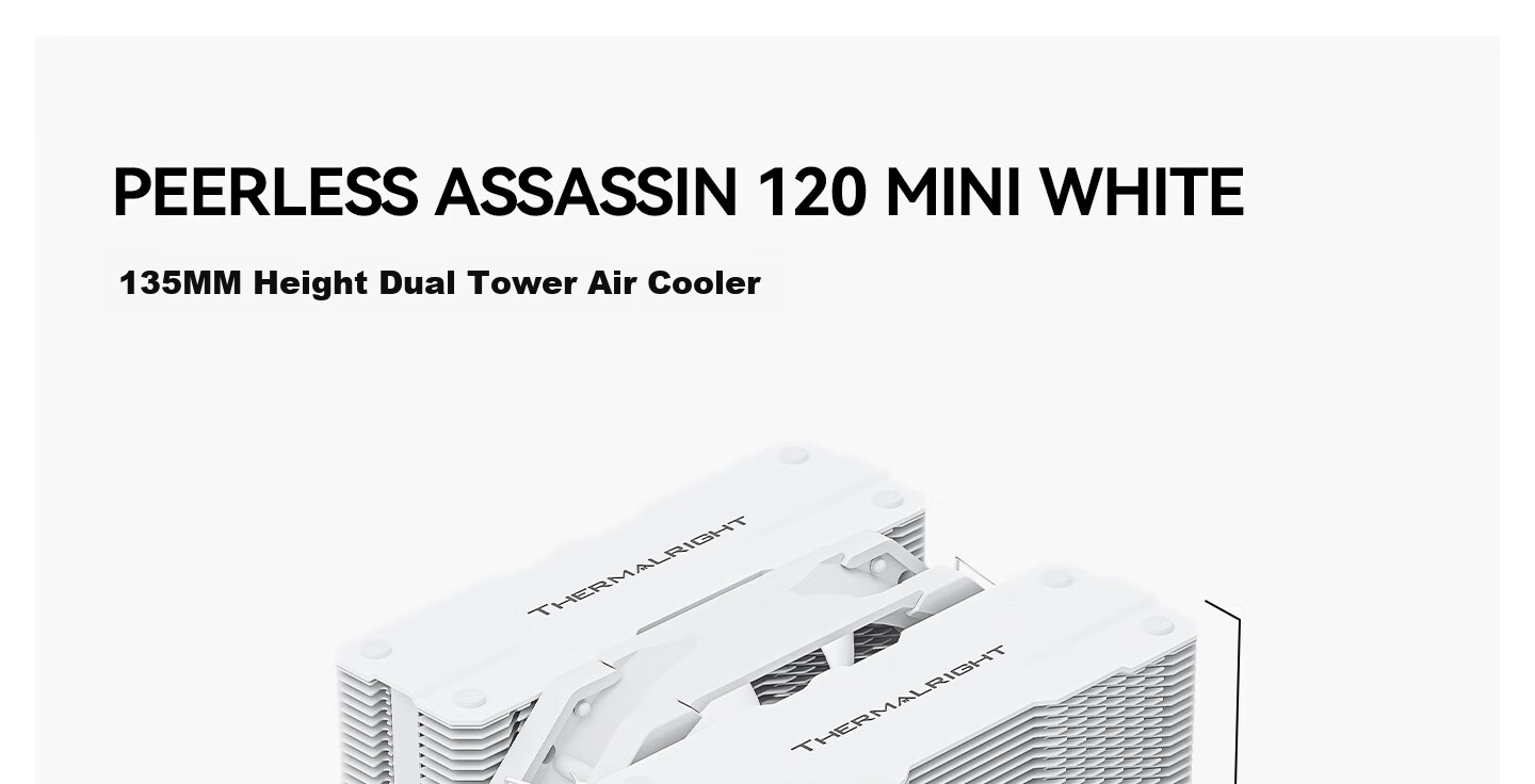 Thermalright Peerless Assassin 120 MINI WHITE, Dual Assassins, AGHP4.0 Six Heat Pipe Air Cooler, PA120 MINI WHITE 31