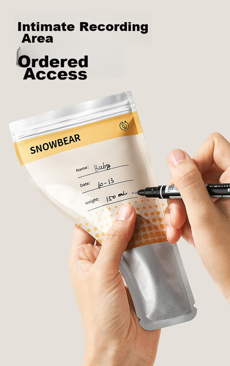 SnowBear Portable Disposable Milk Powder Storage Bags, Sealed Milk Powder And Breast Milk Preservation Bags for Outings, 30 Pieces, 08687 19