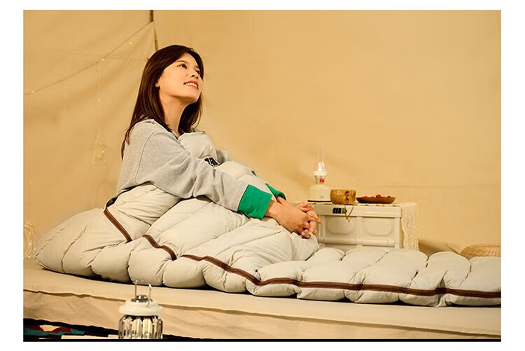 TAN XIAN ZHE TAN XIAN ZHE Feather Sleeping Bag, Adult Outdoor Indoor Autumn Winter, Widened And Thickened, Warm Camping Feather Sleeping Bag 23