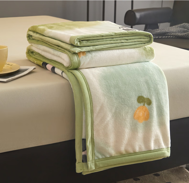 Hengyuanxiang Coral Fleece Blanket, Nap Office Throw, Bed Use Thick Winter Bed Sheet, Single Milk Flannel Small Blanket 5
