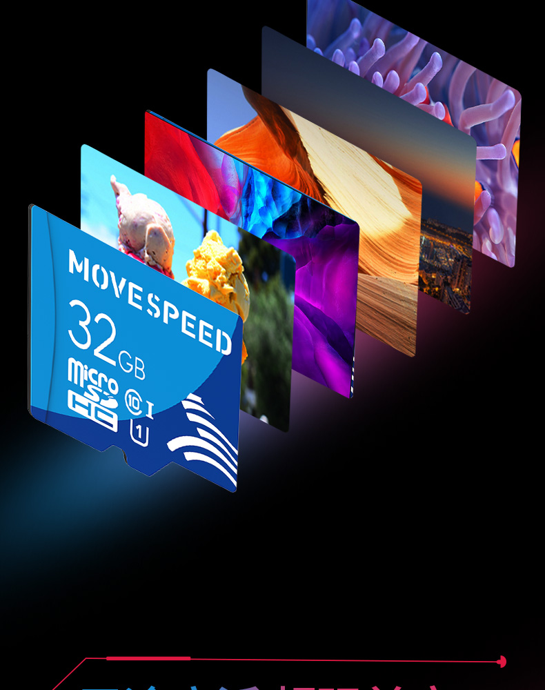 MOVE SPEED 128GB TF (MicroSD) Memory Card High-Speed Storage Card A2 V60 Compatible with DJI Pocket 3/4/4P/GoPro/Action Sports Cameras 5