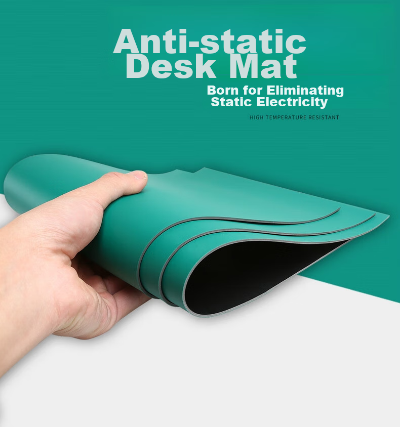 Beifute Anti-Static Desk Mat, Anti-Static Table Mat, Static-Proof Leather Pad, Static-Proof Table Mat, Laboratory Heat-Resistant Static Desk Cloth 2
