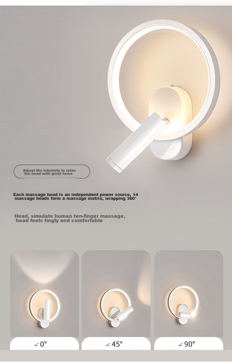 Dengling Wall Lamp, Full Spectrum Eye Protection LED, Bedroom Bedside Reading Light, Rotating with Spotlight, Modern Minimalist Lighting Fixture 7