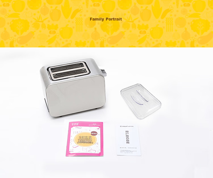Donlim Bread Toaster, Breakfast Maker, Sandwich Maker, Toaster Oven, Stainless Steel Body, Home Small Fully Automatic Wide Slot Toast Machine, Light Meal Maker DL-8117 16