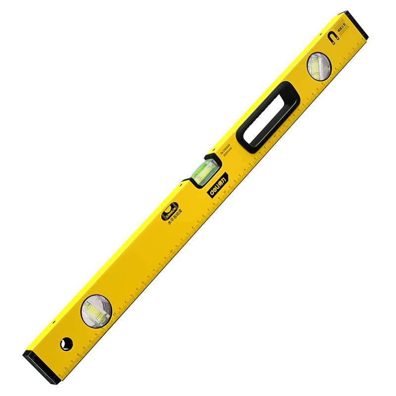 Deli Strong Magnetic High-Precision Spirit Level, Multi-Angle Aluminum Alloy Measuring Ruler, Edge Ruler, Inclinometer, Balance Instrument, 600mm