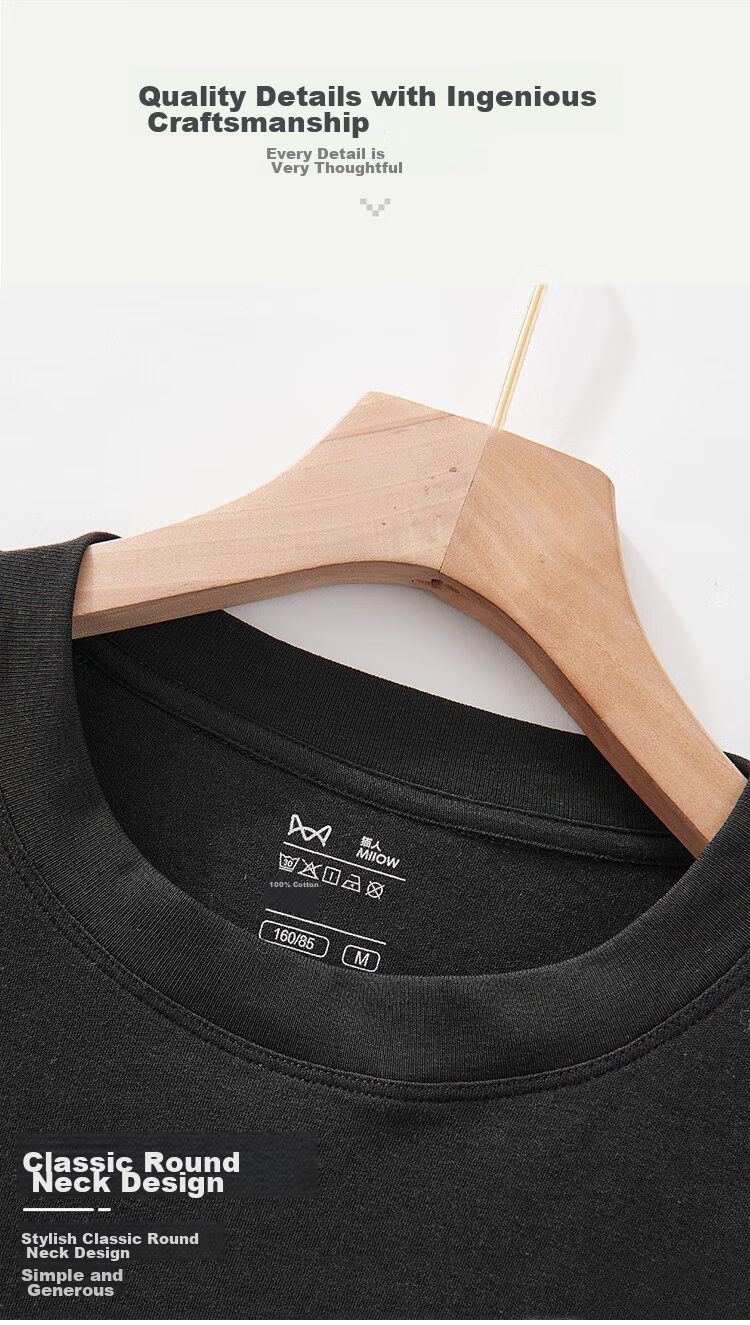 MiiOW Pure Cotton Long-Sleeve T-Shirt for Women, Spring And Autumn Warm Inner Layer, Loose Round Neck Undershirt, Casual Comfortable Top, Women's Autumn Wear 17