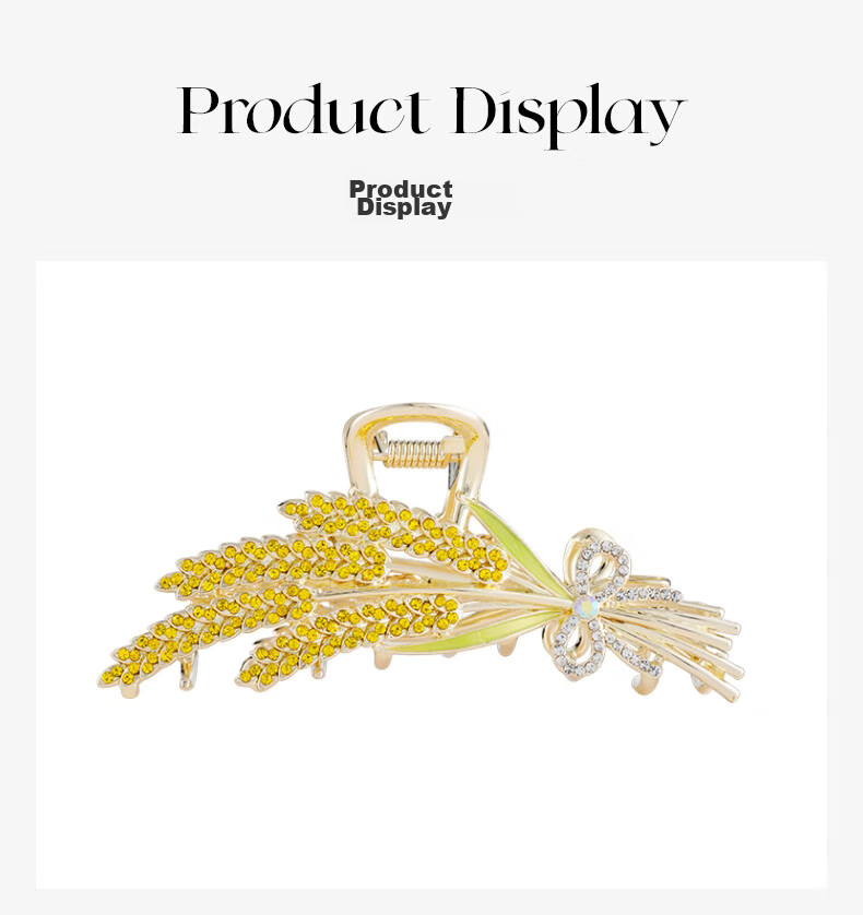 Dijing Wheat Spike Hair Clip, High-End 2026 New Style, Shark Clip for Back of Head, Hair Accessory, Birthday Gift for Girlfriend 6