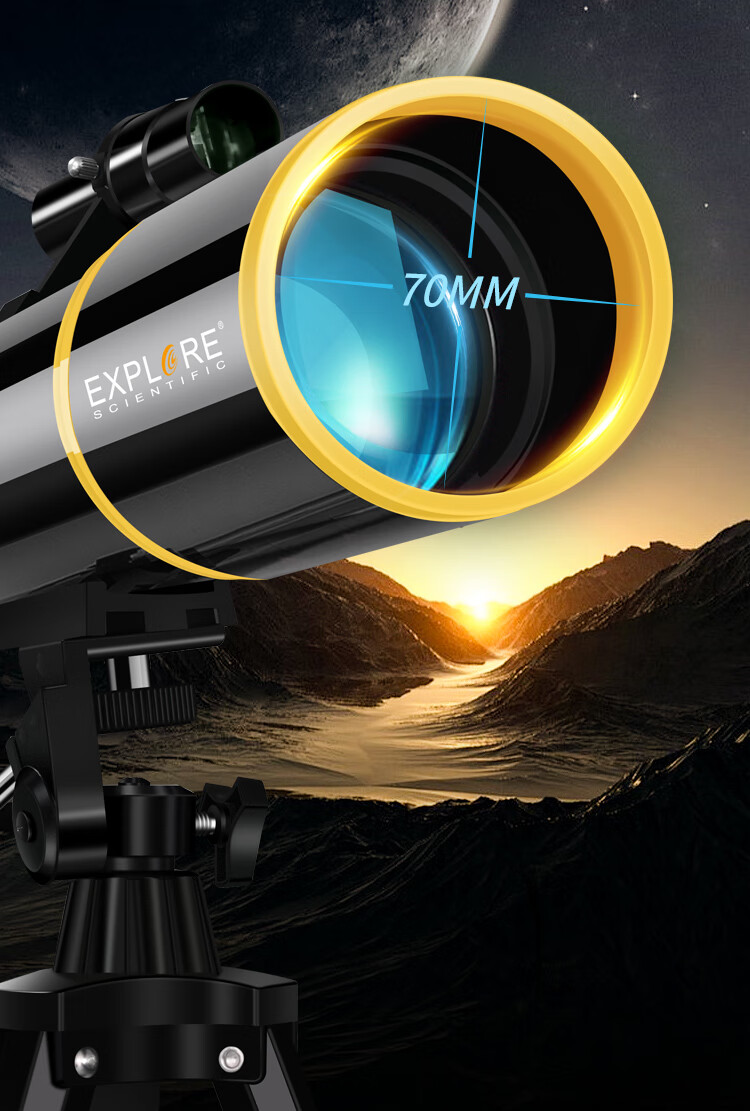 EXPLORE SCIENTIFIC Astronomical Telescope, High Magnification, High Definition, Professional Entry-Level, Boys' Stargazing, Elementary School Children's Day Gift 10