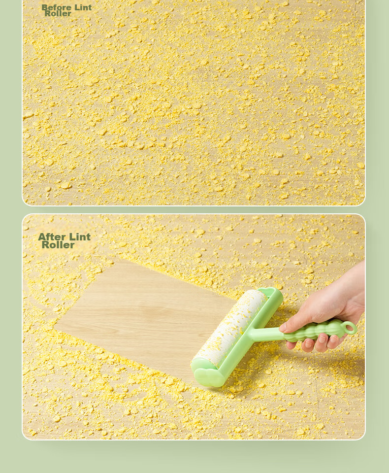 CHUSHE Lint Roller, 16cm Diameter, 7 Rolls, 420 Sheets, Clothes Lint Remover, Pet Cat Dog Carpet Cleaning Tool 6