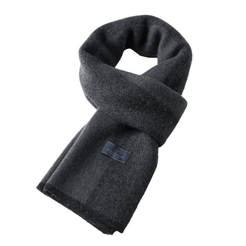JIUMU Cashmere Scarf for Men, Autumn And Winter Wool Warm Neck Warmer, Gift for Men And Fathers, Mid-Autumn Festival Birthday Present, Gift Box Packaging