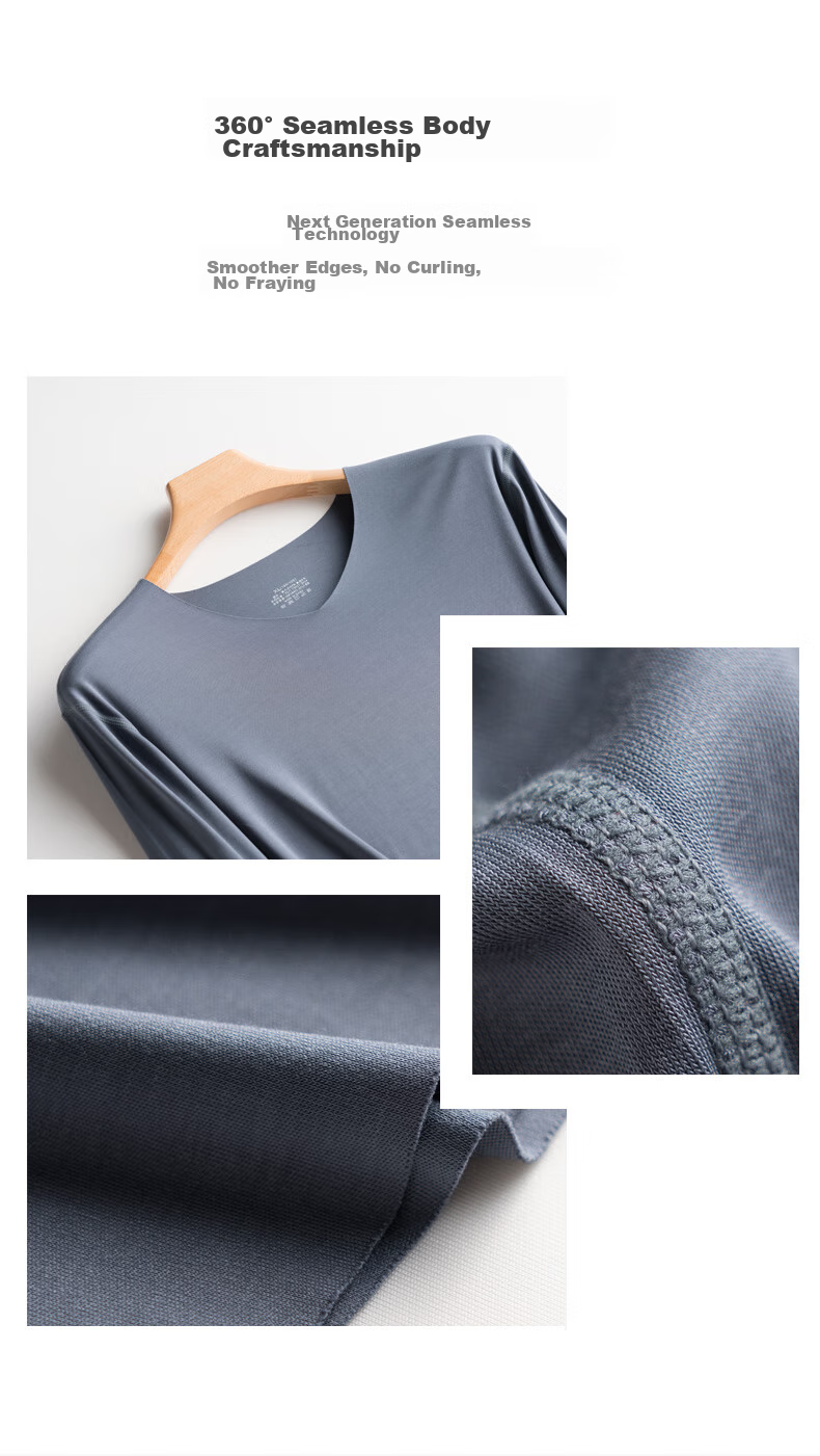 SipianSIPIAN Modal Men's Long-Sleeve Thin Undershirt, Spring And Autumn Seamless Thermal Underwear, Base Layer Shirt, Trendy Top 9