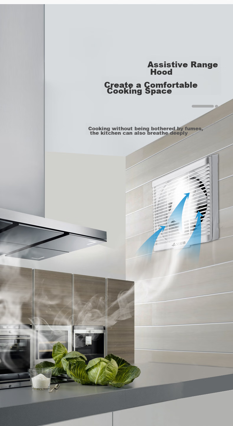 AIRMATE Exhaust Fan, Kitchen Ventilation Fan, Bathroom Extractor Fan, Wall-Mounted 12-Inch XF3060H 4