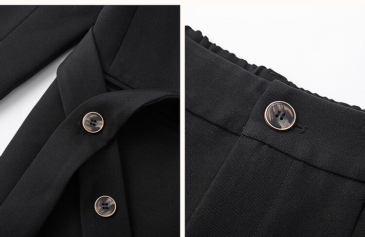 Dme [Zhi Gan Suit Set] Spring And Autumn Classic Buckle-Up Top with Long Pants, Women's Business Suit Two-Piece Set 17