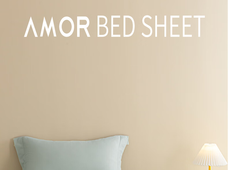 AMOR Antibacterial Class A 100-Count Brushed Cotton Bed Sheet Single Piece Naked Sleep Pure Cotton Winter Double Bed Sky Blue 245x250cm 4