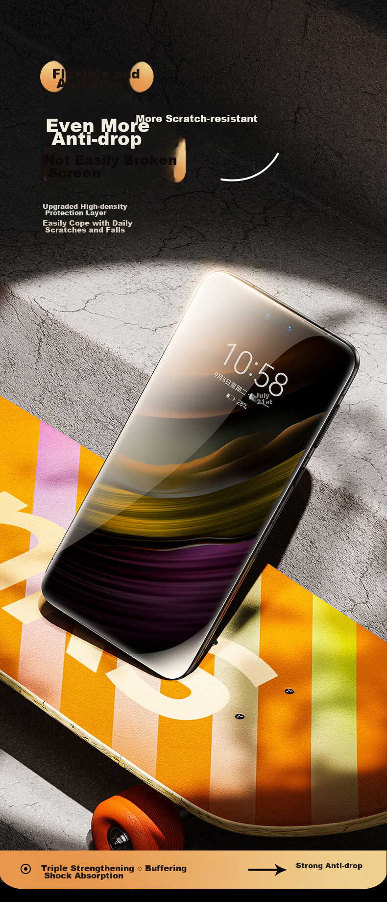Benks Tempered Glass Screen Protector for Huawei Mate60 Pro/Pro+/RS, Hot-Bending Curved Surface AR Anti-Glare Anti-Reflective Full Coverage HD Protective Film 6
