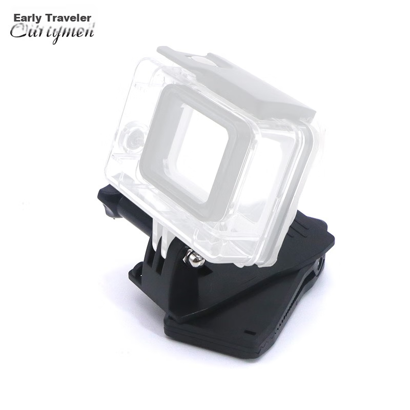 Earlymen Action Camera Backpack Clip Compatible with DJI Action 6/Action 5 Pro/GOPRO 13, Insta360 Go 3s/Go Pro Ace Pro 2 And Other 360-Degree Rotatable Models