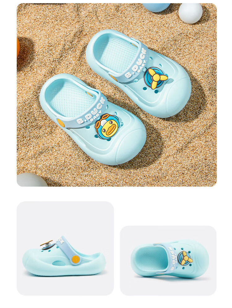 B.Duck Children's Sandals, Lightweight Comfortable Garden Shoes, Boys And Girls Beach Clogs, 5940 Light Pink, Size 20 11