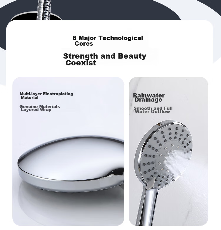 Larsd Shower Set with Three Handheld Showerheads, Spray Nozzles, And Accessories LD3583 3