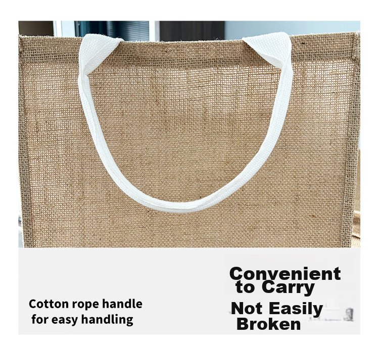 Pangdaidai Thickened Wear-Resistant Linen Bag, Handbag, Gift Bag, Large Size Commuter Work Shopping Bag 5