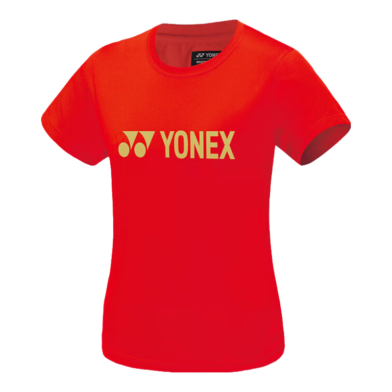 YONEX Badminton Shirt, Comfortable And Breathable, Dragon Year Women's Style, Sports Short-Sleeve T-Shirt, YW0057EX, Red, Size L