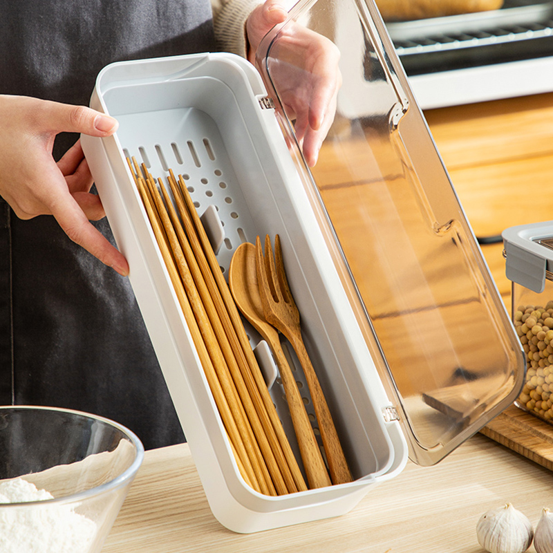 Newair Chopstick Holder, Household Chopstick Basket, Kitchen Chopstick Container, Utensil Drainer, Storage Rack, Chopsticks And Spoons Organizer Box