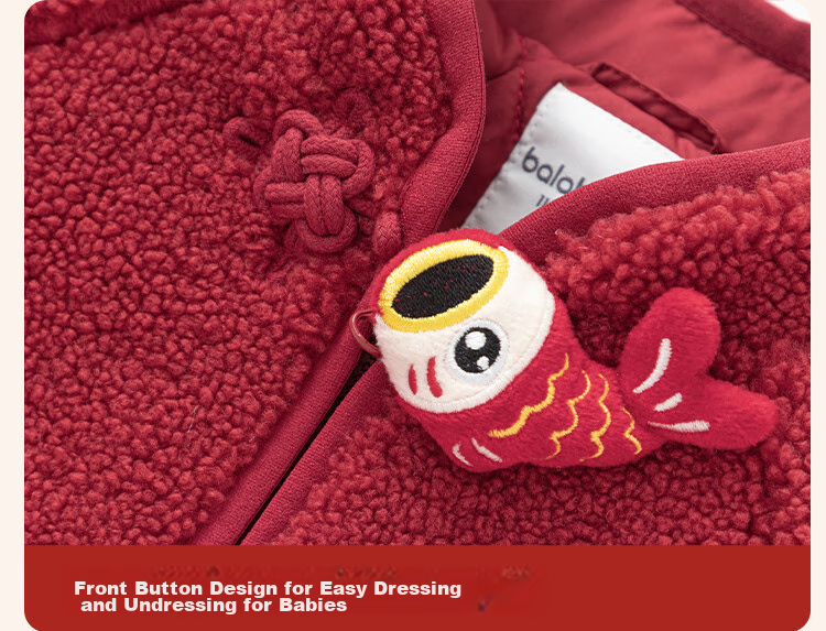 BALABALA Boys' Cotton Jacket, Girls' Padded Coat, Baby Winter Clothing, New Year's Outfit, Plush Outerwear, 208125106201 9