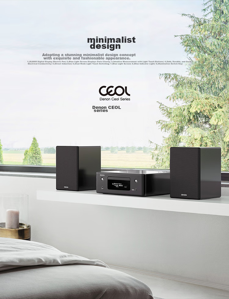 DENON SC-N10 Speakers, High-Fidelity Hi-Fi Audiophile-Grade Bookshelf Speakers, Black (Pair) 6