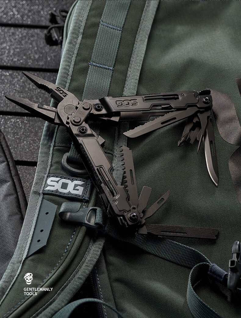 SOG Multi-Functional Pliers, Outdoor Portable Tool, Wilderness Equipment, Portable Folding Knife, PA1002 Set Versio 12
