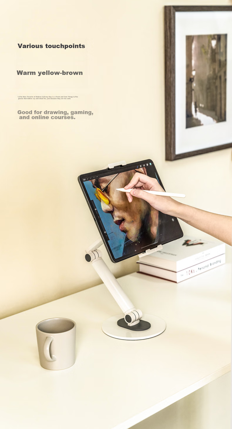 Brateck Beihu Inverted Tablet Stand iPad Computer Inverted Mount Tablet Arm Monitor Bracket Floating Support E350pd+P200 Black 8
