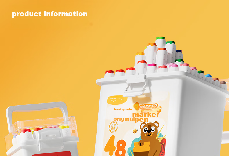 M&G Stationery, 36 Colors Food-Grade Water-Based Markers, Children's And Student Watercolor Pens, Drawing Pens, Dual-Tip Thick And Thin Triangular Barrel, Washable, Birthday And Graduation Gift, APMT80C7 37