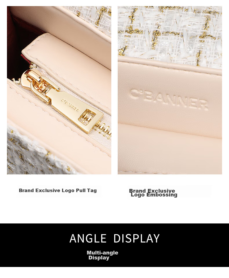 C.BANNER Women's Handbag, Chanel-Style Chain Small Square Bag, Shoulder Crossbody Light Luxury Brand, Birthday Gift for Girlfriend on May 20 7