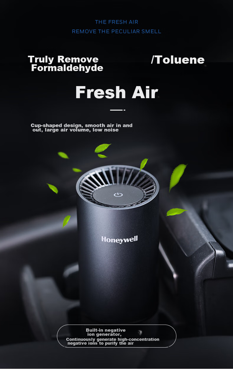 Honeywell Car Air Purifier Removes Formaldehyde, Secondhand Smoke, New Car Odors, Smog, Car Air Cleaner HWC05 6