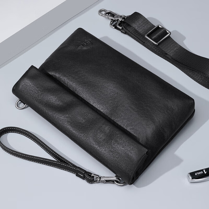 GOLF Shoulder Bag for Men, Top-Grain Leather Crossbody Bag with Multiple Card Slots, Handbag with Dual Use for Phone And IPad, Business Bag for Me