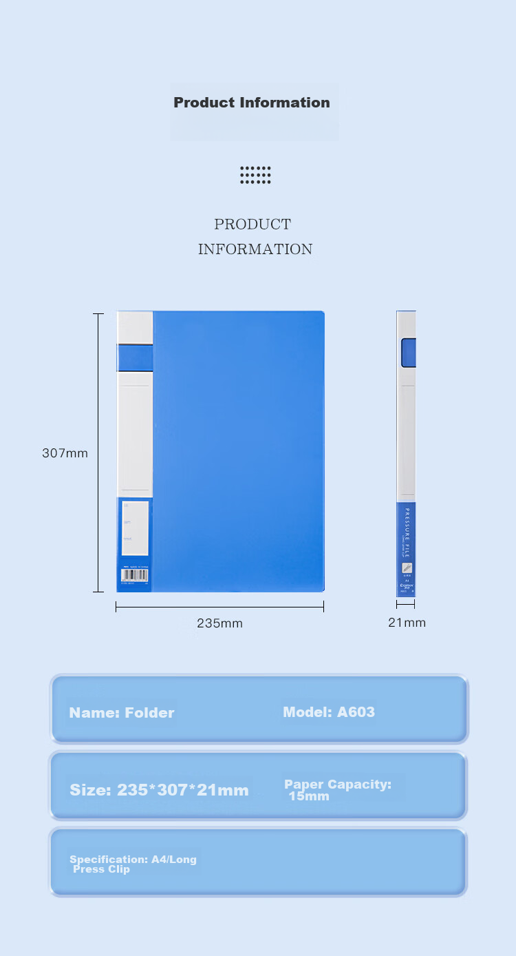 COMIX File/folder/long Box A4, Black A603 6
