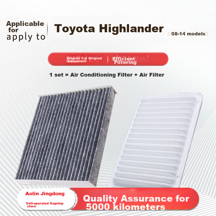 Aolin Car Activated Carbon Air Conditioning Filter Element Cleaner for Toyota Highlander (2.0T/2.7L/3.5L), 2009-2021 Models 1