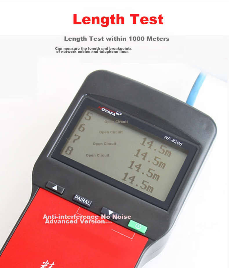 Jingmingshu NF-8200 Cable Tester, Wire Tracker, Line Finder, Cable Locator, Network Tester, Cable Tracer, Line Tracker, Military Line Finder 6