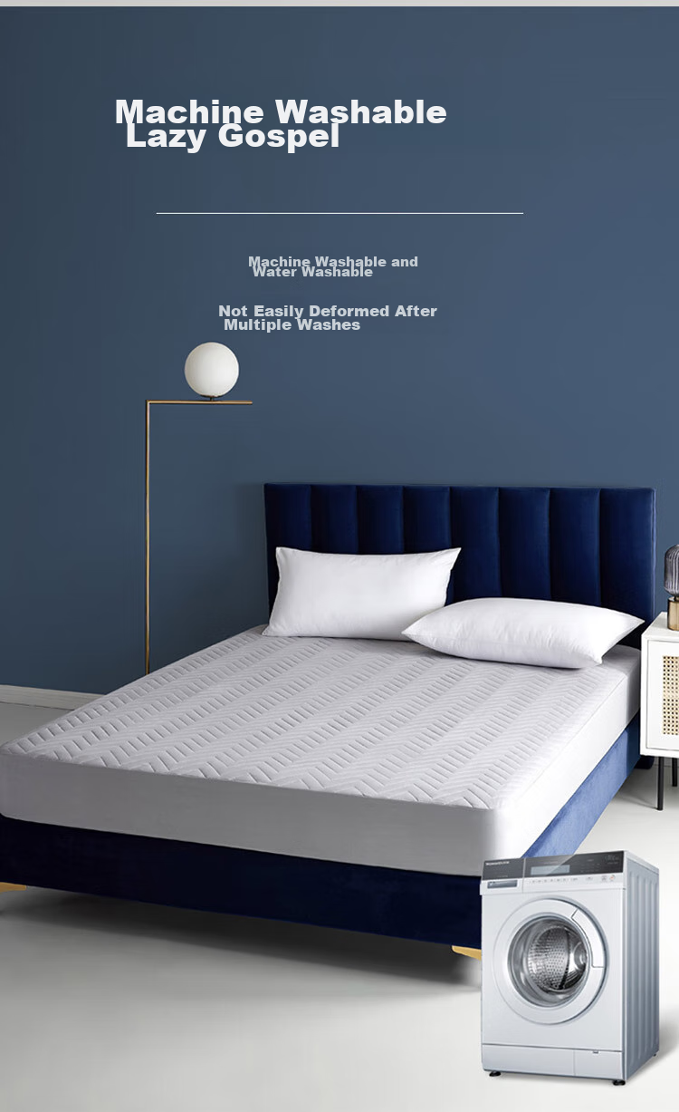 LUOLAI Home Textiles, Soybean Mattress Pad, Antibacterial And Anti-Mite Fitted Sheet, Machine Washable Thin Pad, 180*200cm, Gray 8