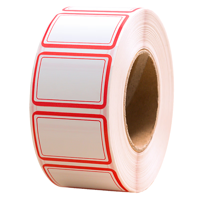 NVV Label Stickers, 1000 Pieces Per Roll, 29*20mm, Self-Adhesive Paper, Self-Adhering Sticky Notes, Name Tags, Price Labels, Memo Pads, BJ-292001 Red